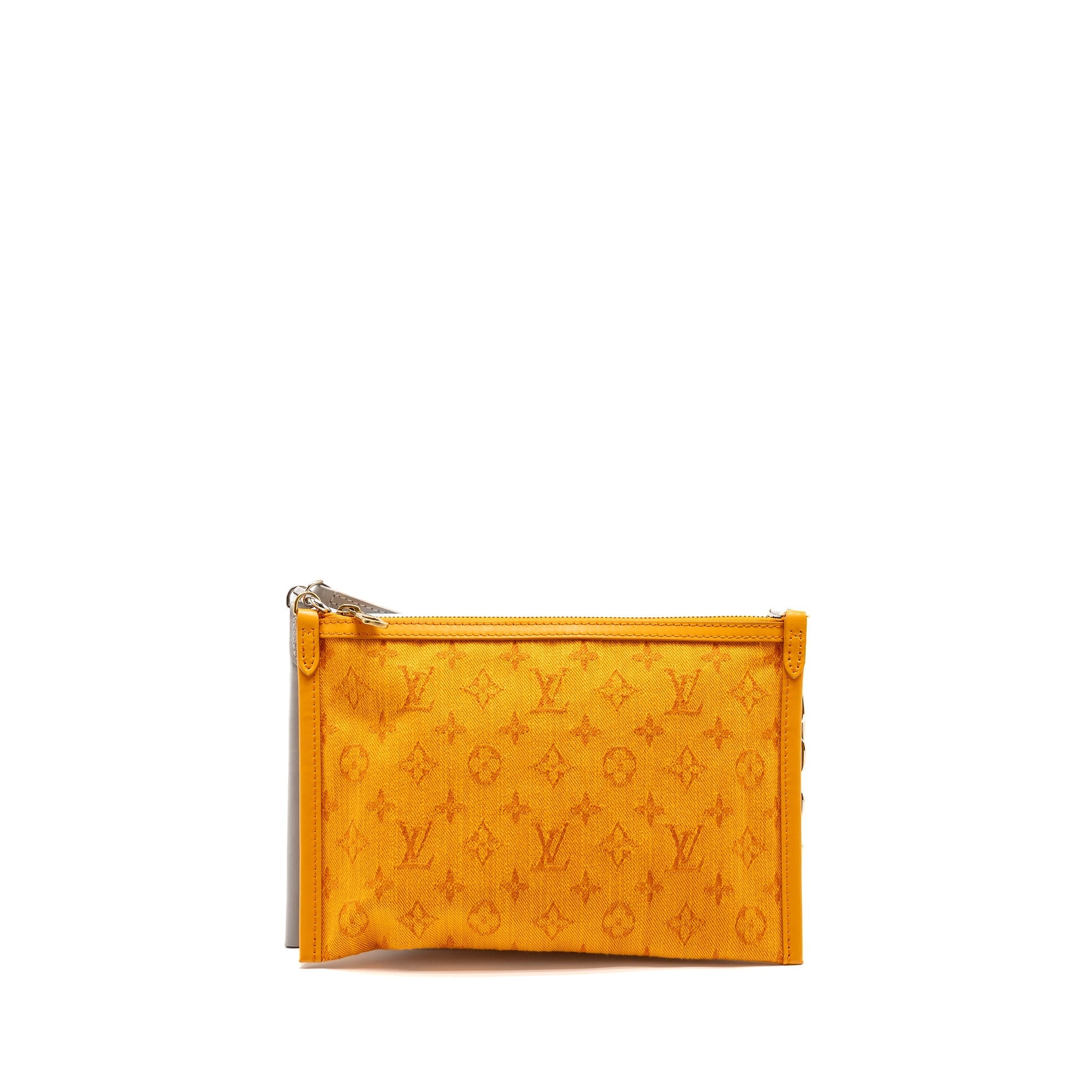 Louis Vuitton Double Flat Messenger Shoulder Bag Canvas/Denim Multicolour Silver/Gold Hardware
