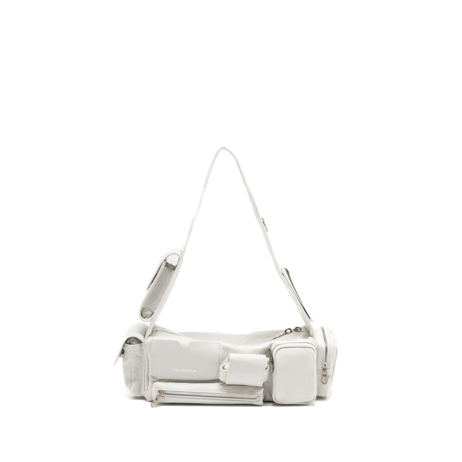 Balenciaga Superbusy XS Sling Bag Calfskin Optic White SHW | Studio Nafay