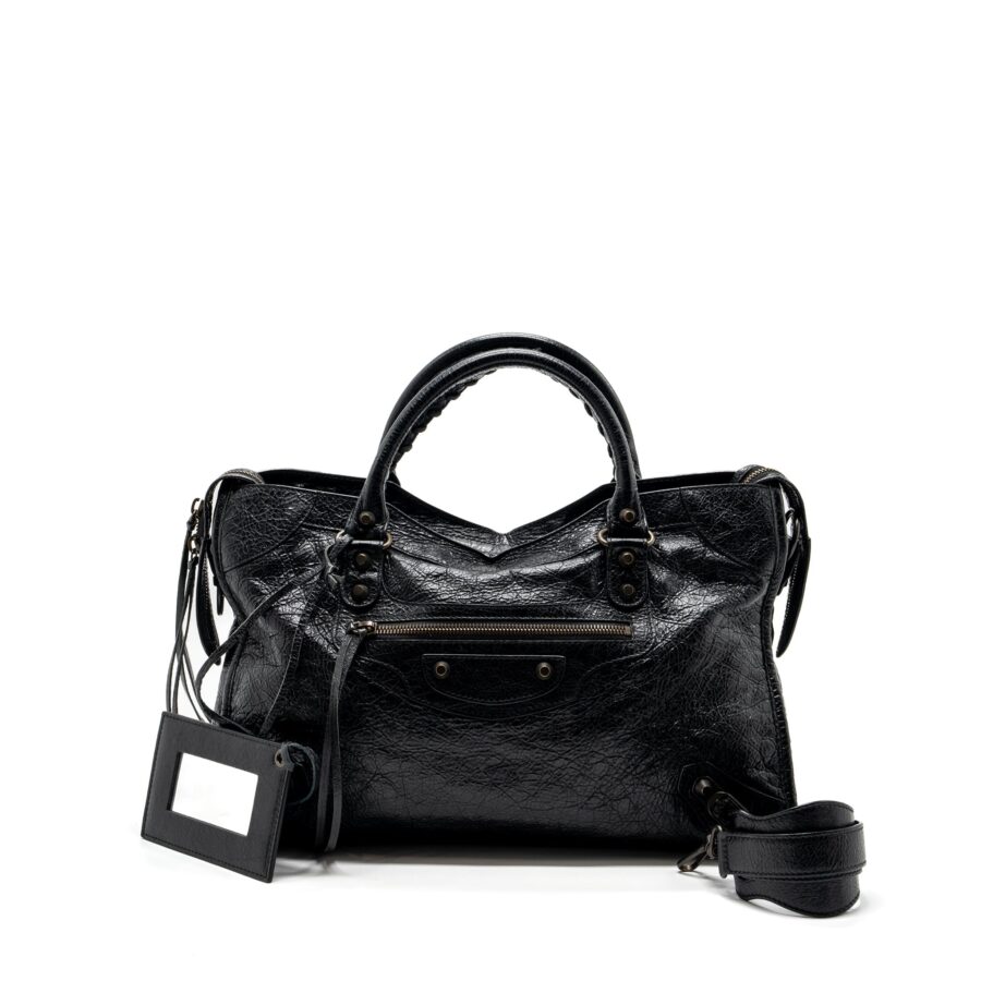 Balenciaga City Bag Calfskin Black Ruthenium Hardware | Studio Nafay