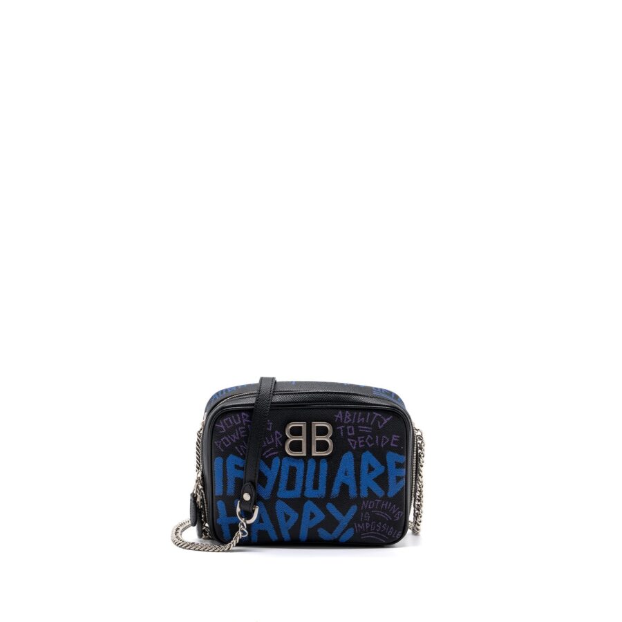 Balenciaga BB Camera Bag leather Black/multicolour SHW | Studio Nafay