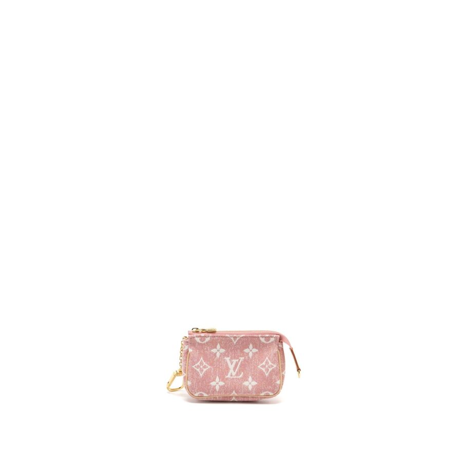 Louis Vuitton Key Pouch Pink Monogram Denim GHW (New Version) | Studio Nafay