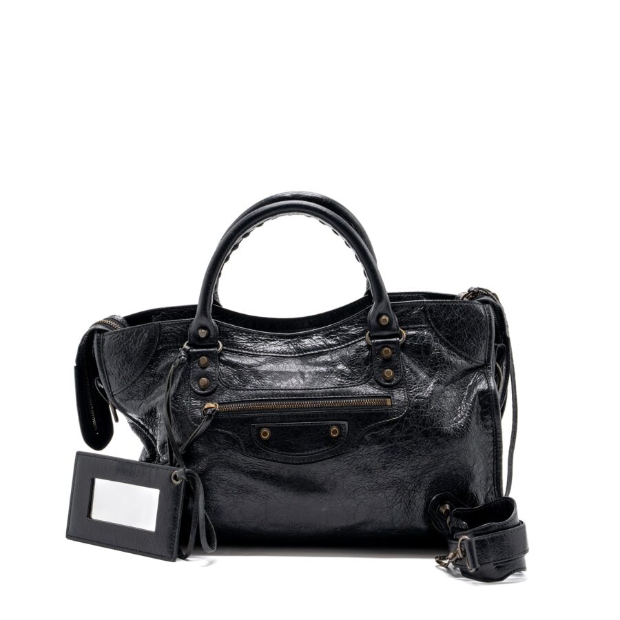 Balenciaga Classic City Bag leather Black Ruthenium Gold Hardware | Studio Nafay
