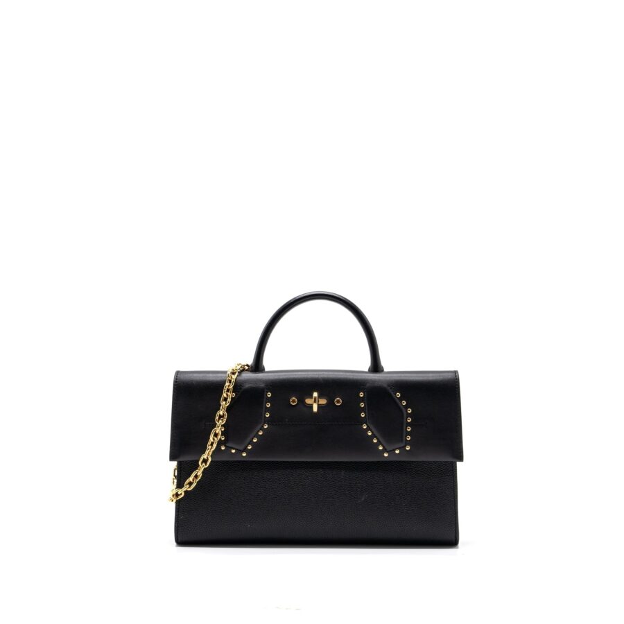 Louis Vuitton Flap Shoulder Bag Calfskin Black GHW | Studio Nafay