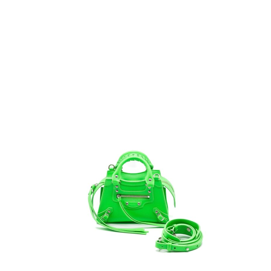 Balenciaga Super Mini Neo City Bag Calfskin Green SHW | Studio Nafay