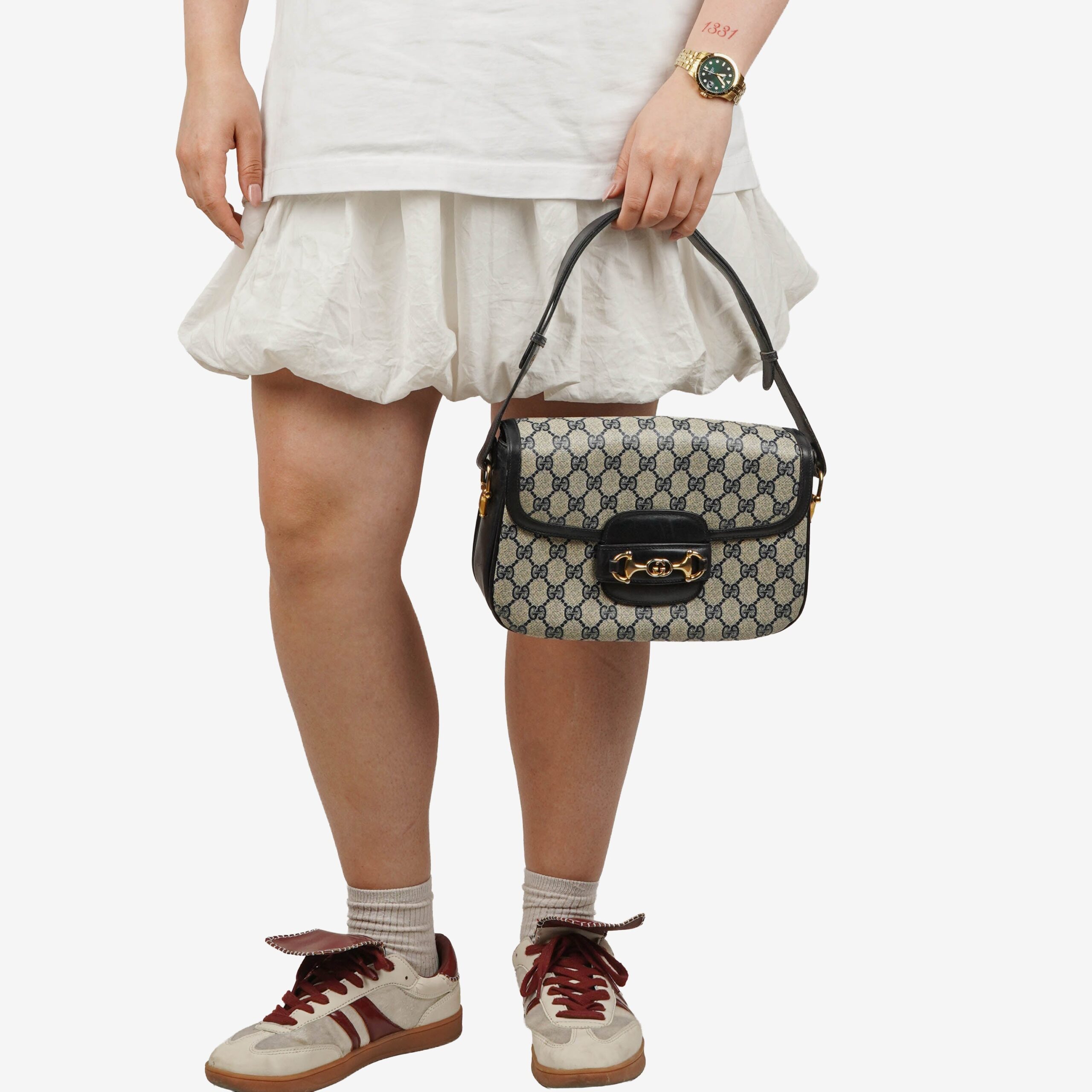 Gucci Horsebit GG Supreme Canvas Bag