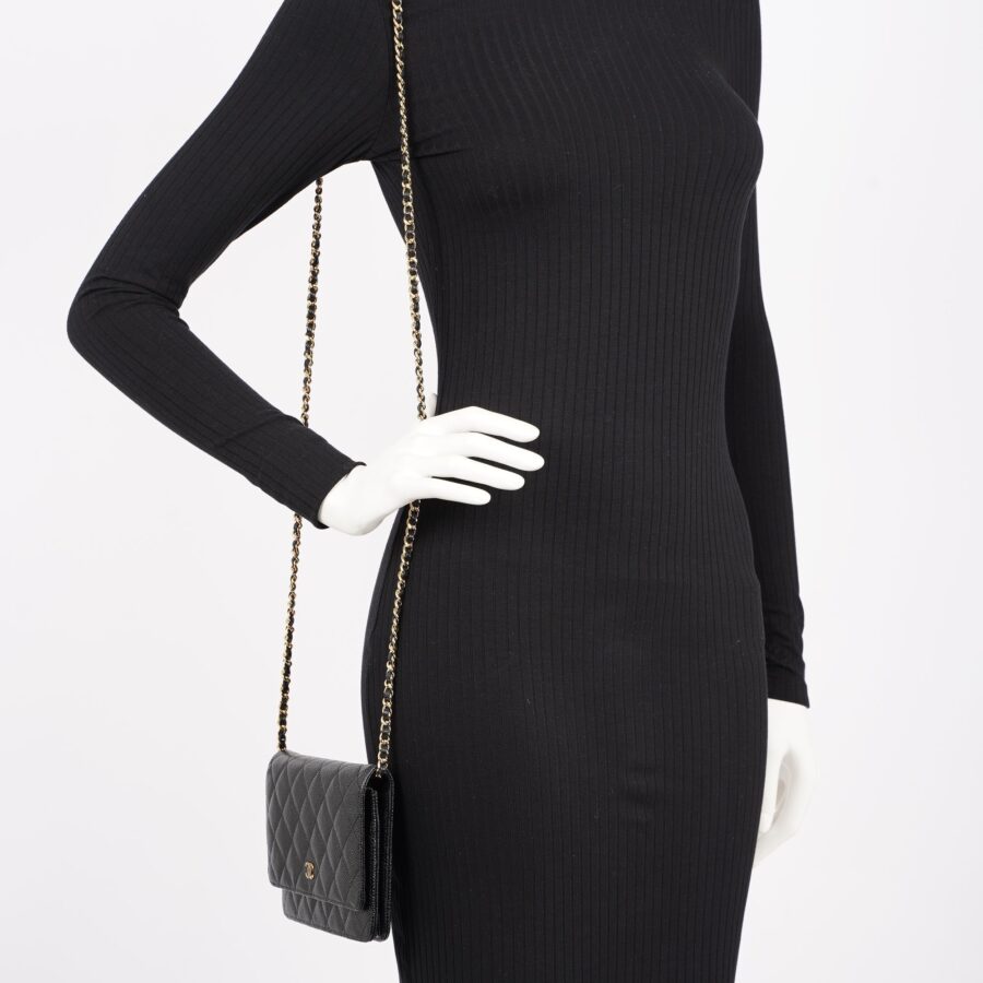 Chanel Womens Wallet On Chain Black Caviar | Studio Nafay