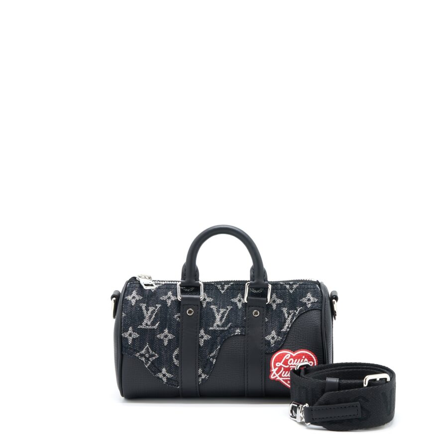 Louis Vuitton Keepall XS Denim Black/Leather SHW | Studio Nafay