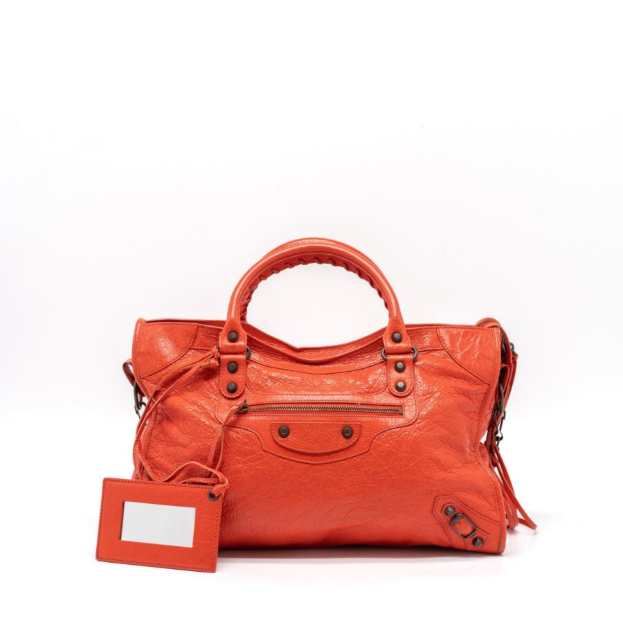 Balenciaga Classic City Bag Nappa Tomato/Red Black Hardware | Studio Nafay