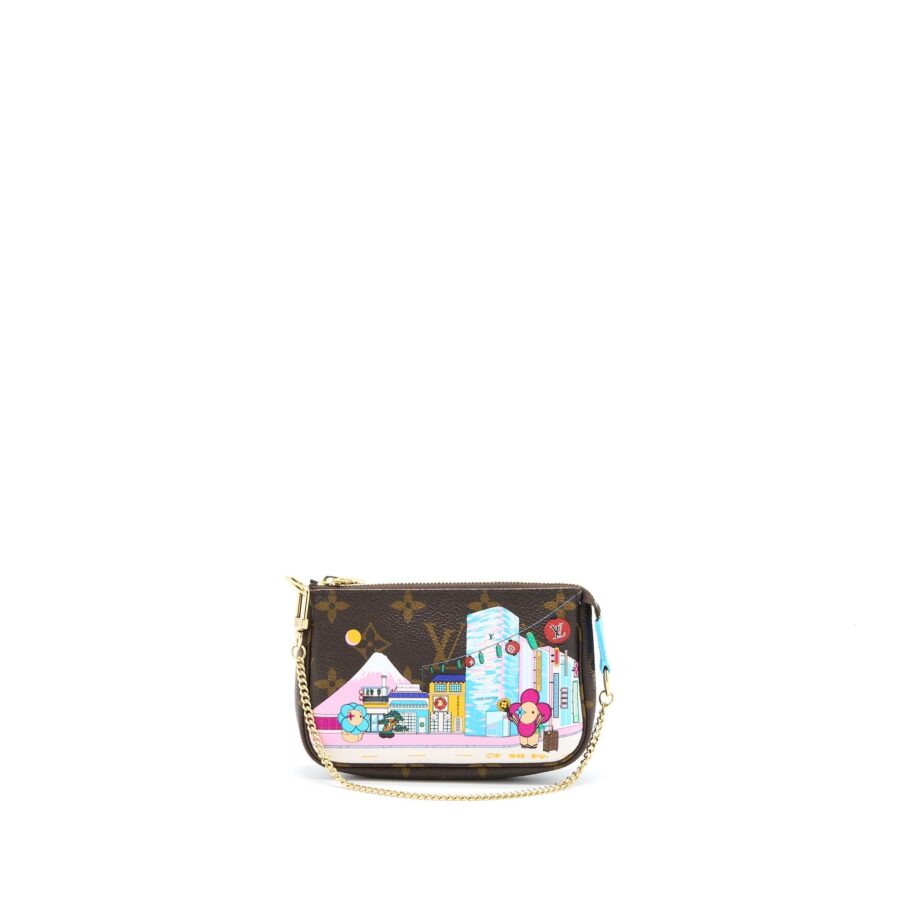 Louis Vuitton Mini Pochette Accessories Monogram Canvas/Blue GHW | Studio Nafay