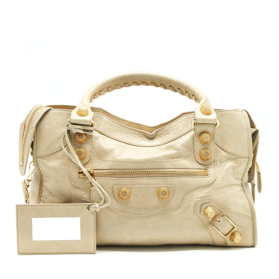 Balenciaga Giant City Bag Beige GHW | Studio Nafay