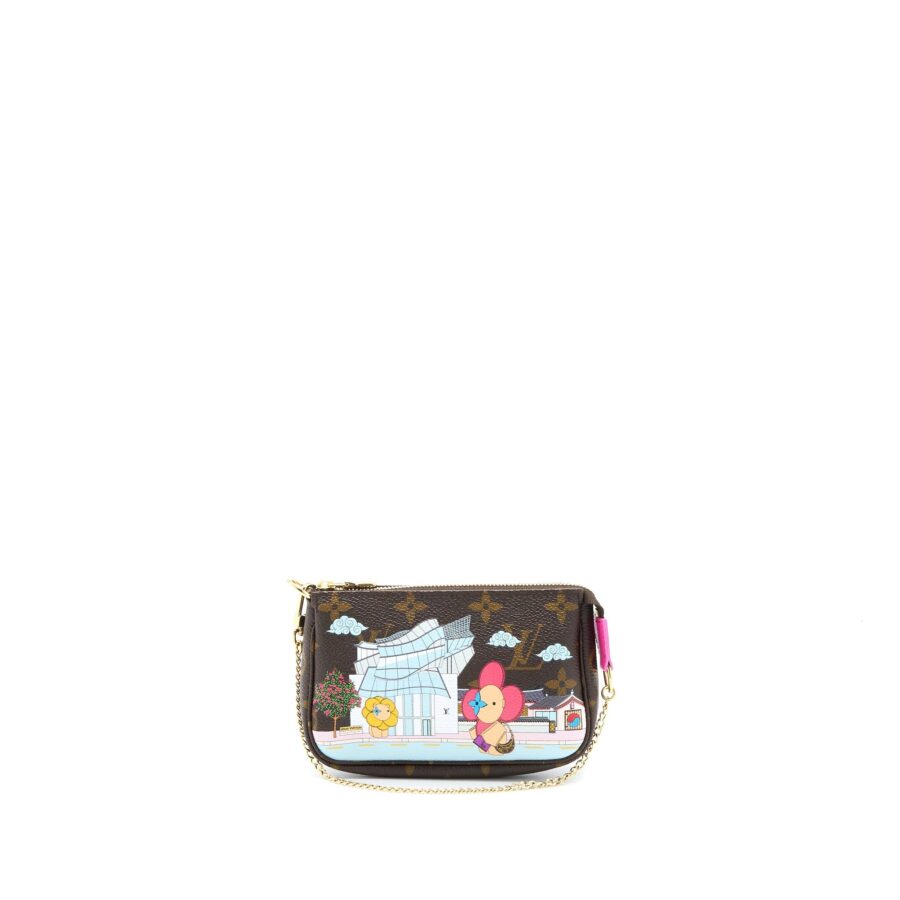 Louis Vuitton Mini Pochette Accesscories Monogram Canvas/Hot Pink GHW | Studio Nafay