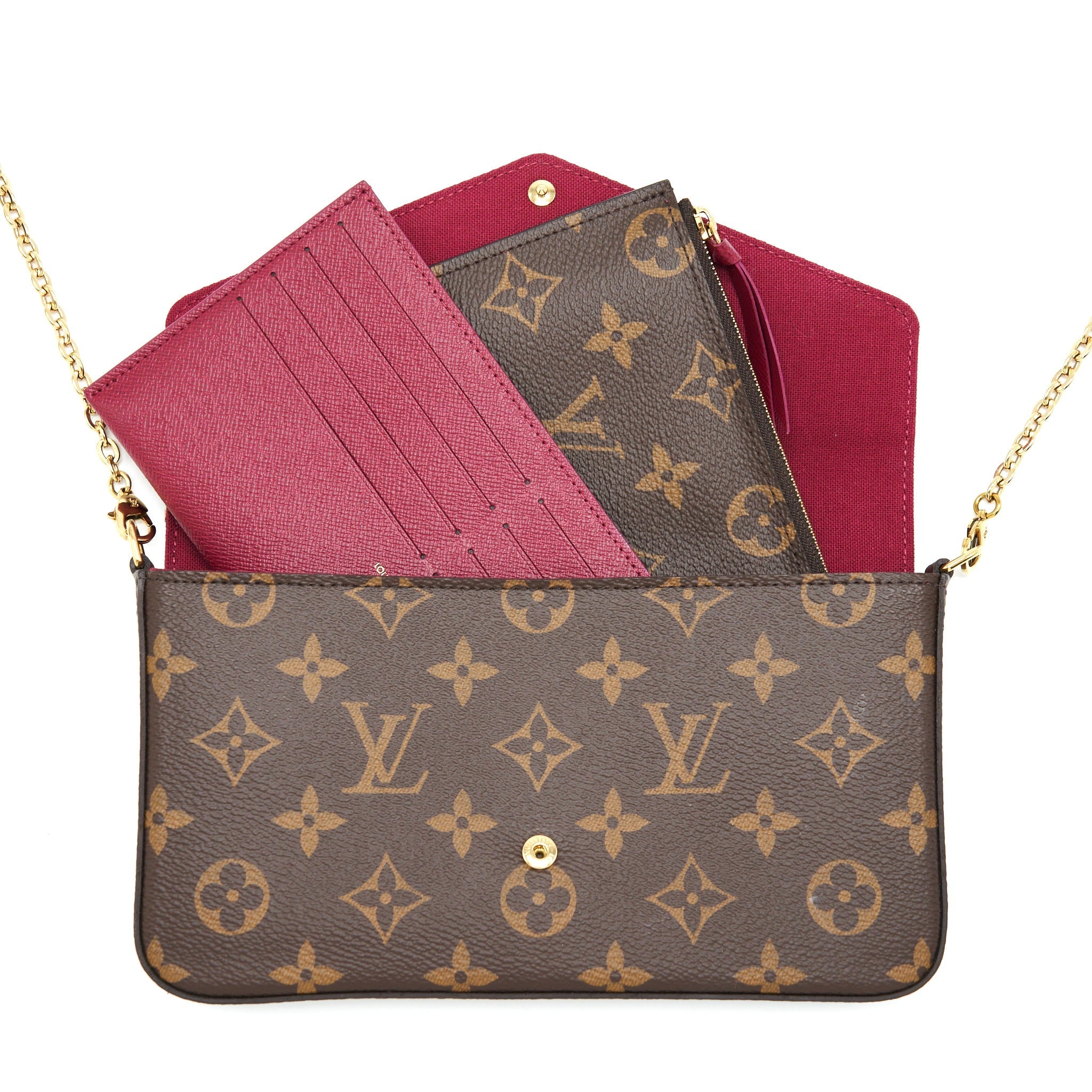 Louis Vuitton Felicie Pochette Monogram Canvas GHW