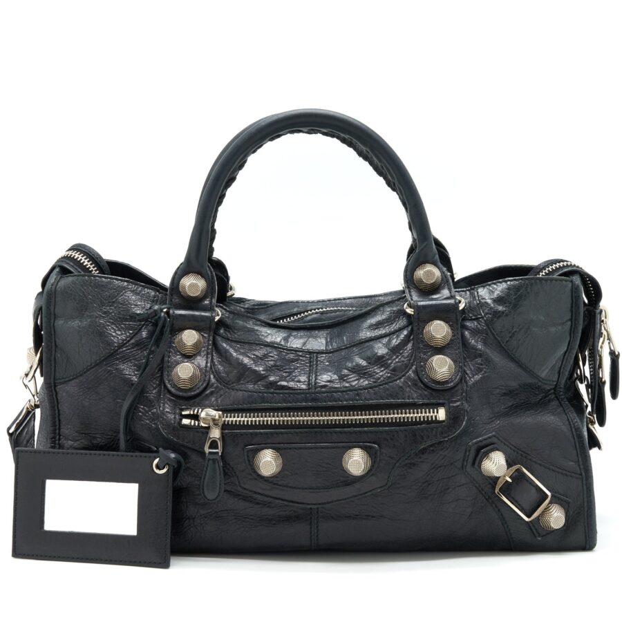 Balenciaga Giant City Bag Navy SHW | Studio Nafay