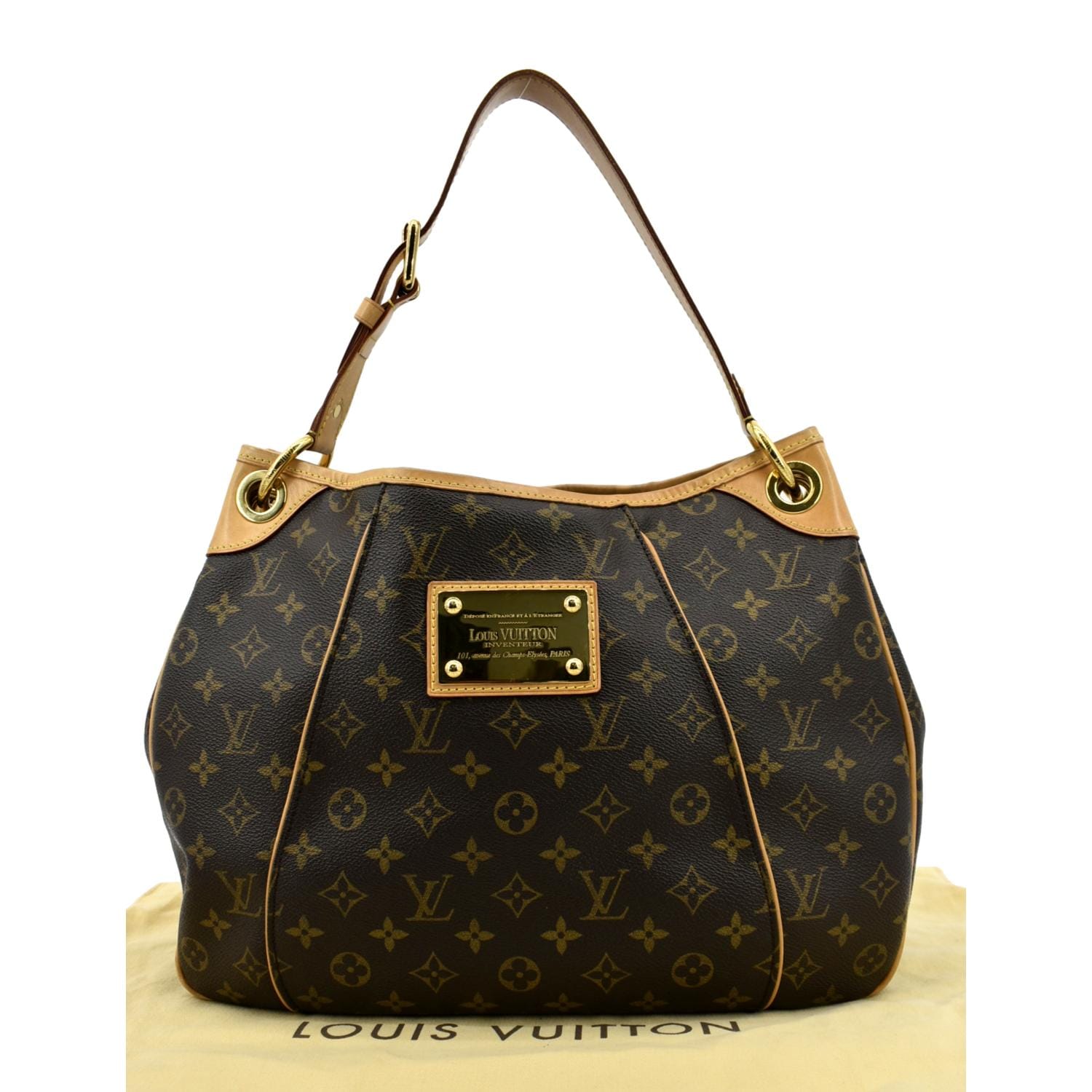 LOUIS VUITTON Galliera PM Monogram Canvas Hobo Shoulder Bag Brown