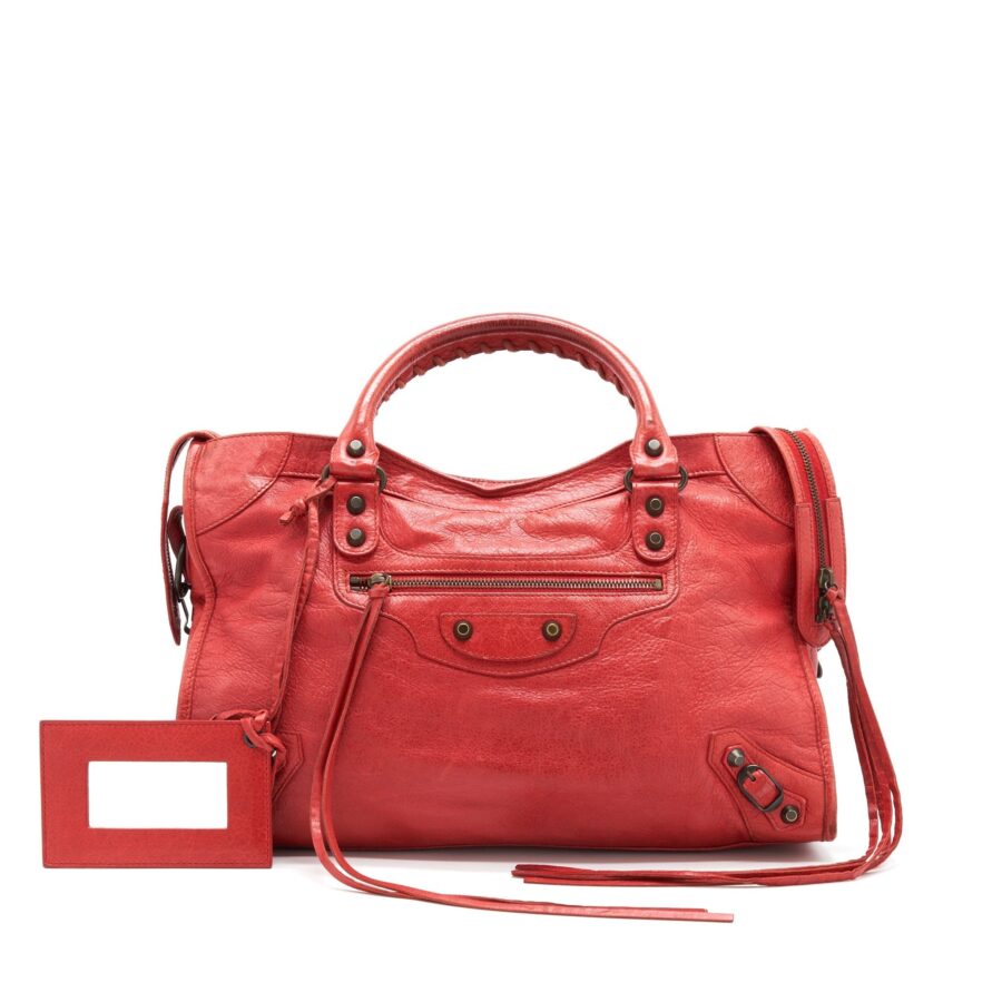BALENCIAGA CLASSIC CITY BAG RED | Studio Nafay