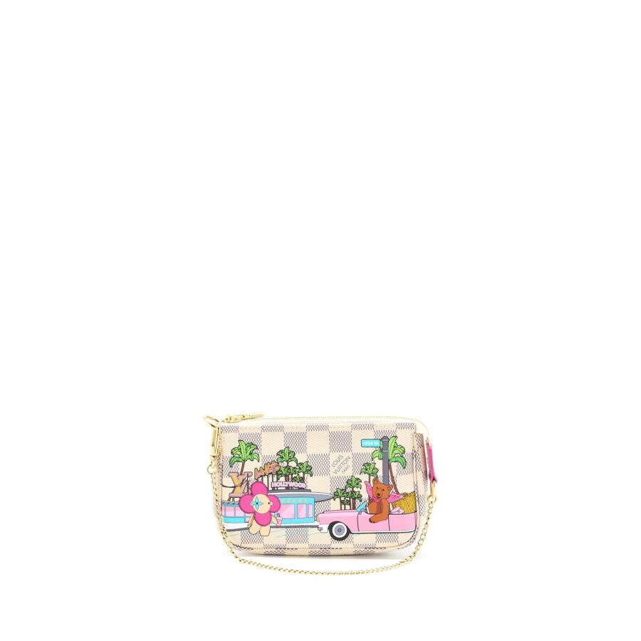 Louis Vuitton Mini Pochette Accessories Hollywood Limited Edition Damier Azur/Multicolour GHW | Studio Nafay