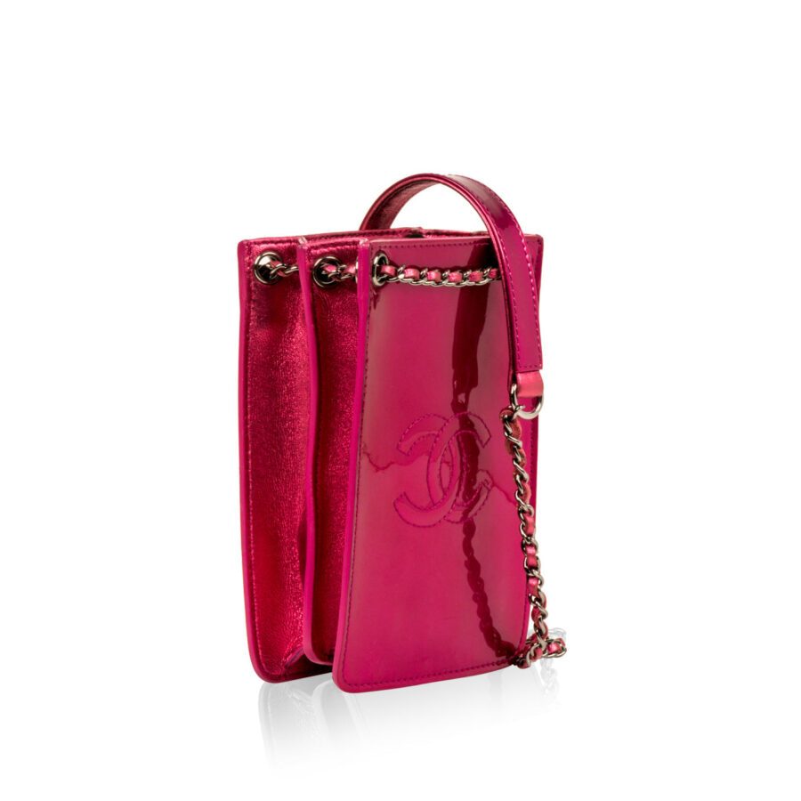 Metallic Pink Phone Crossbody | Studio Nafay