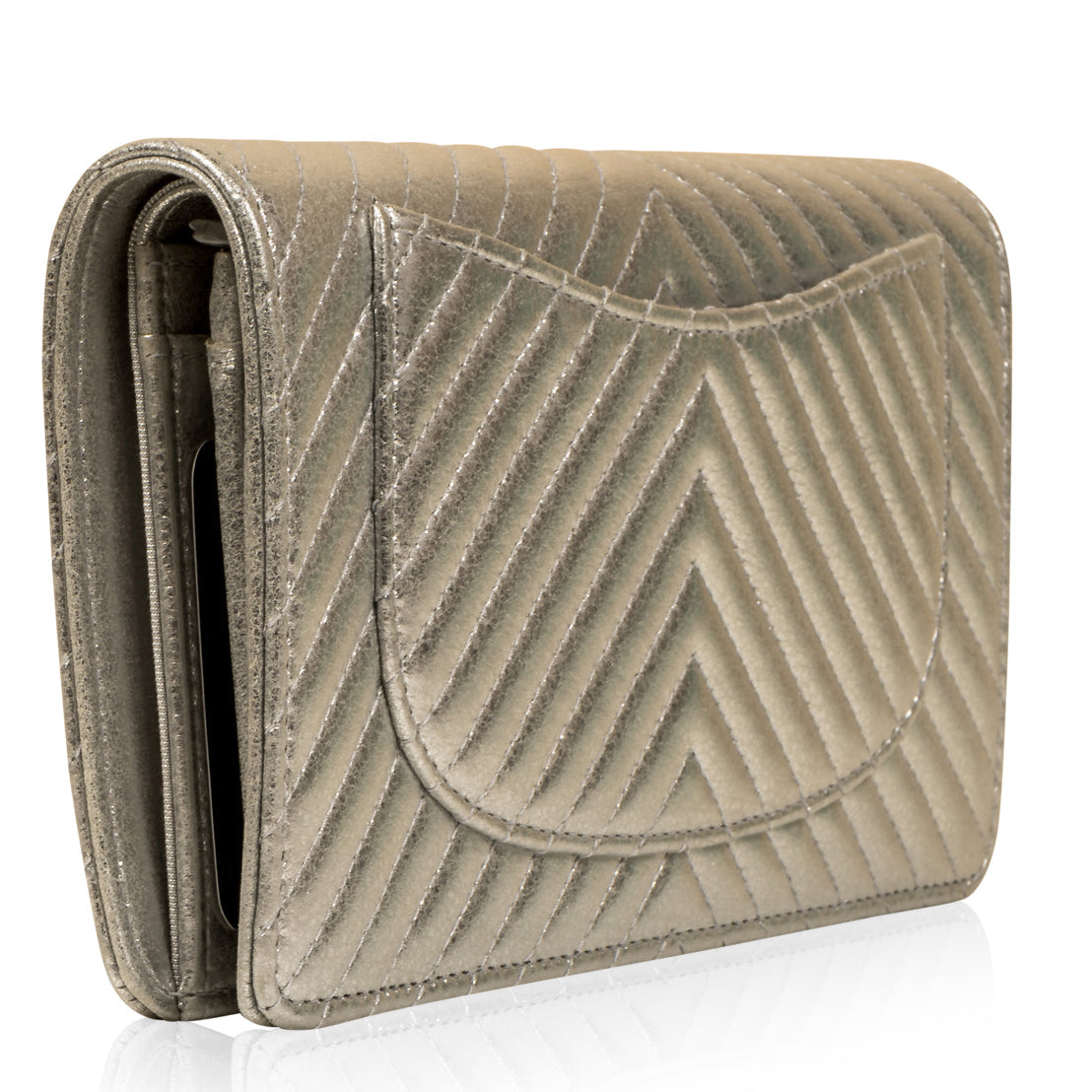 Classic Long Flap Wallet - Chevron - Product Image 2