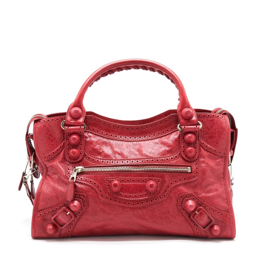 Balenciaga Giant City Bag Red SHW | Studio Nafay