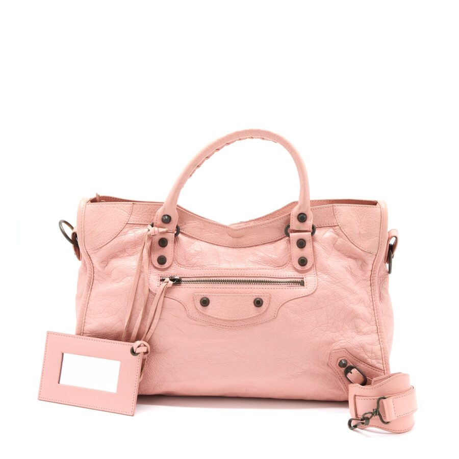 Balenciaga Classic City Bag Leather Pink Black Hardware | Studio Nafay