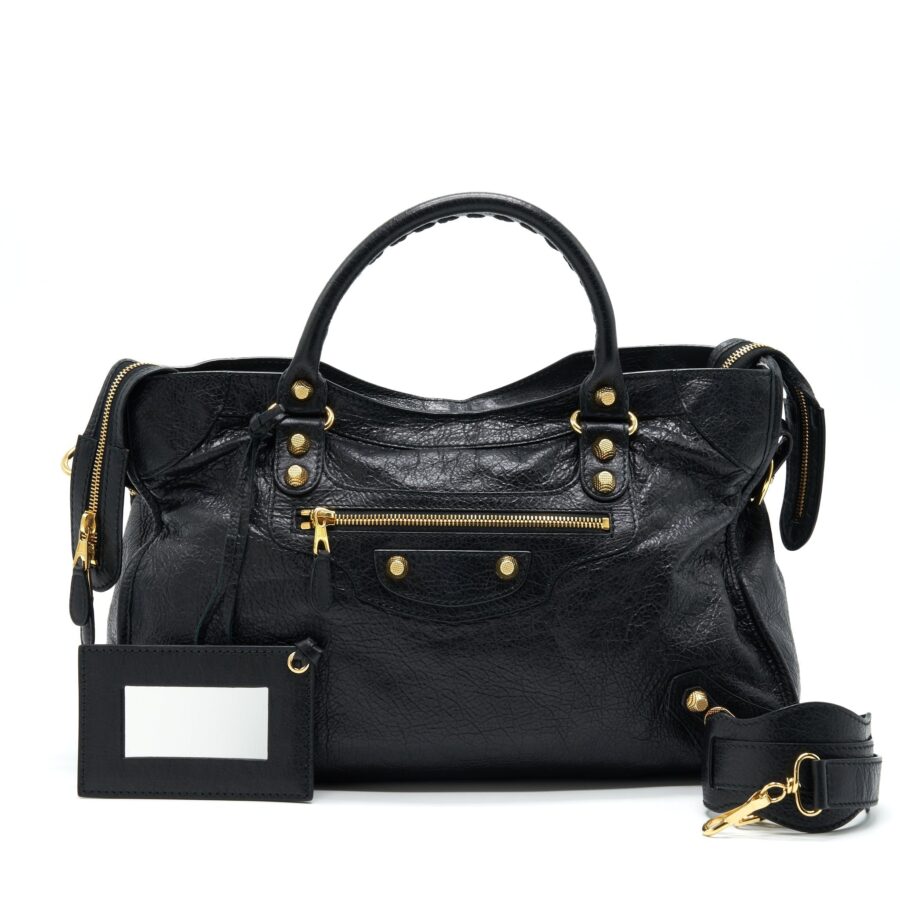 BALENCIAGA GIANT CITY BAG IN BLACK | Studio Nafay