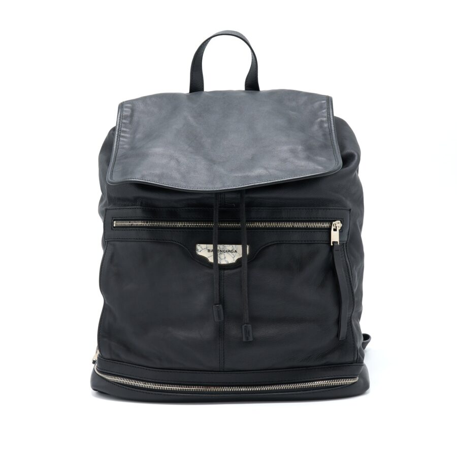 Balenciaga Backpack Calfskin Black SHW | Studio Nafay