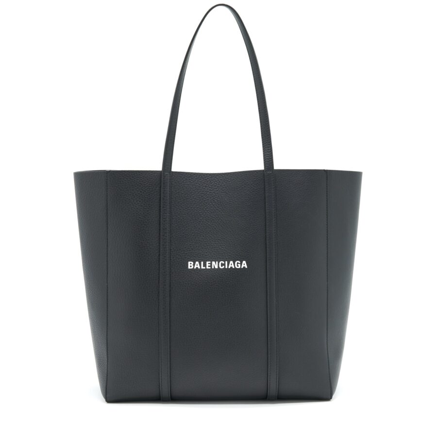 Balenciaga leather shopping Tote Bag Black | Studio Nafay