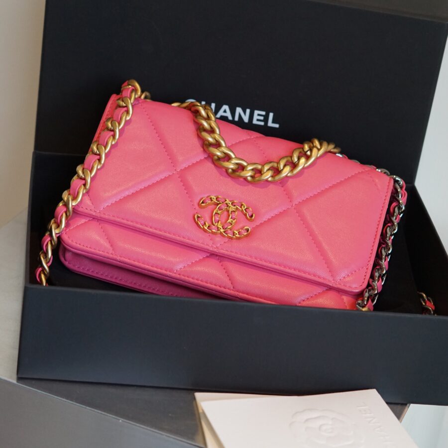 Chanel Wallet On Chain Lambskin Gold Crossbody Bag | Studio Nafay