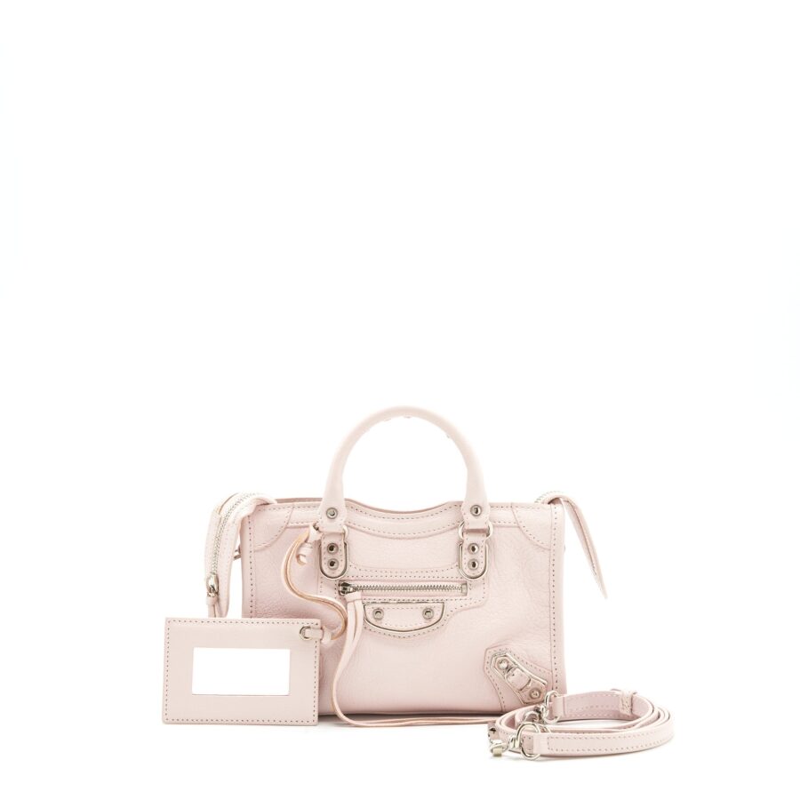 Balenciaga Nano Classic Metallic edge city bag light pink SHW | Studio Nafay