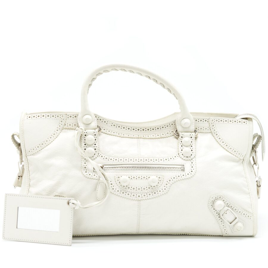 Balenciaga Giant City Bag White SHW | Studio Nafay