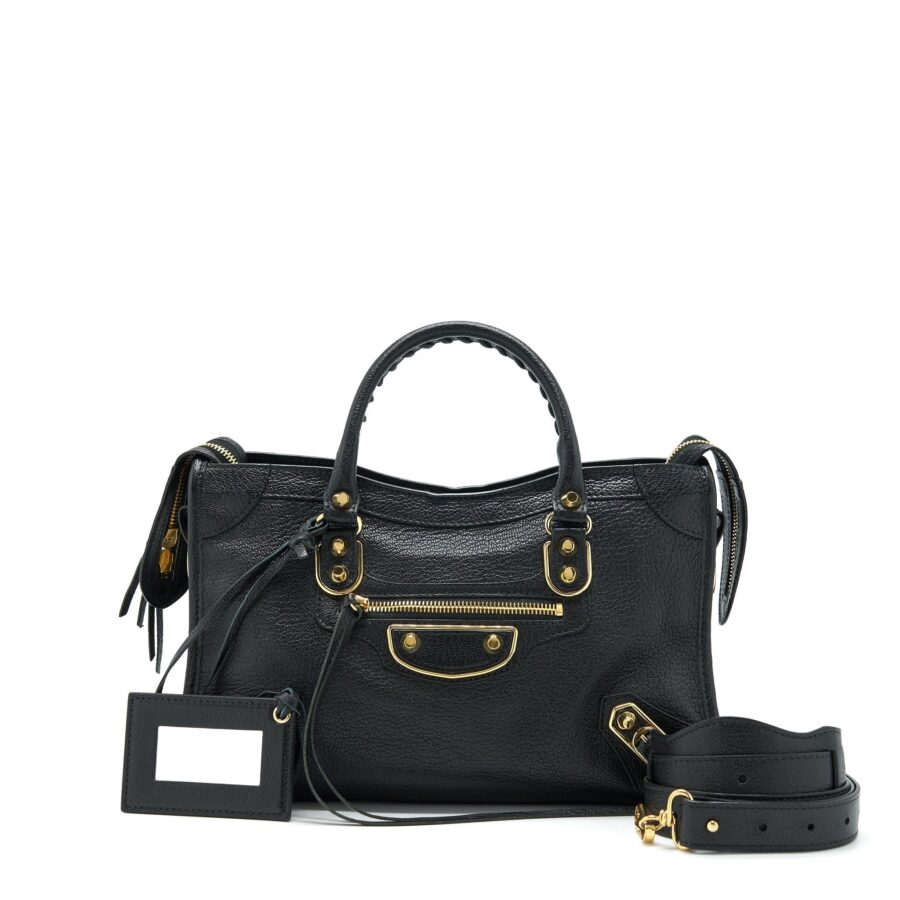 Balenciaga Metallic Edg City S bag Black GHW | Studio Nafay