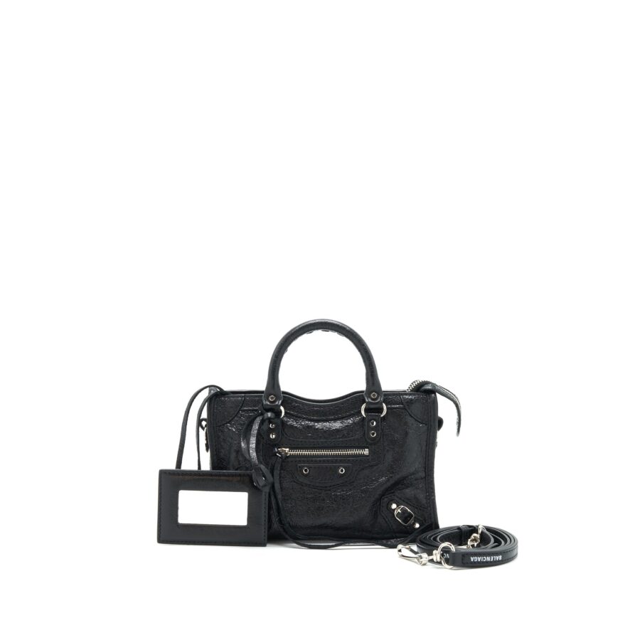 Balenciaga Nano City Bag Black SHW | Studio Nafay