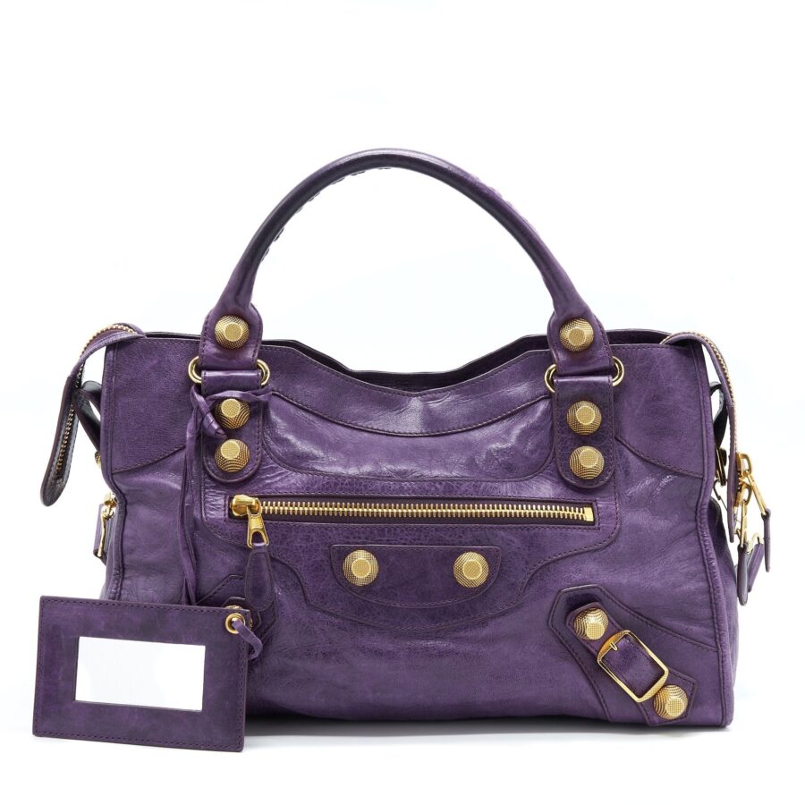 Balenciaga Giant City Bag Purple GHW | Studio Nafay