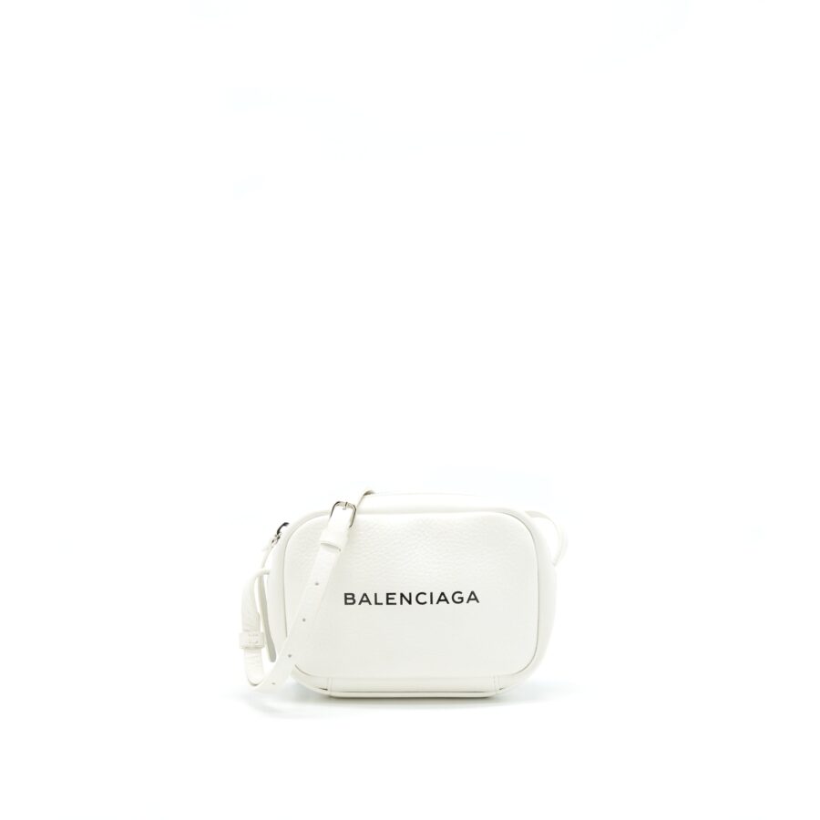 Balenciaga Mini Camera Crossbody Bag White | Studio Nafay