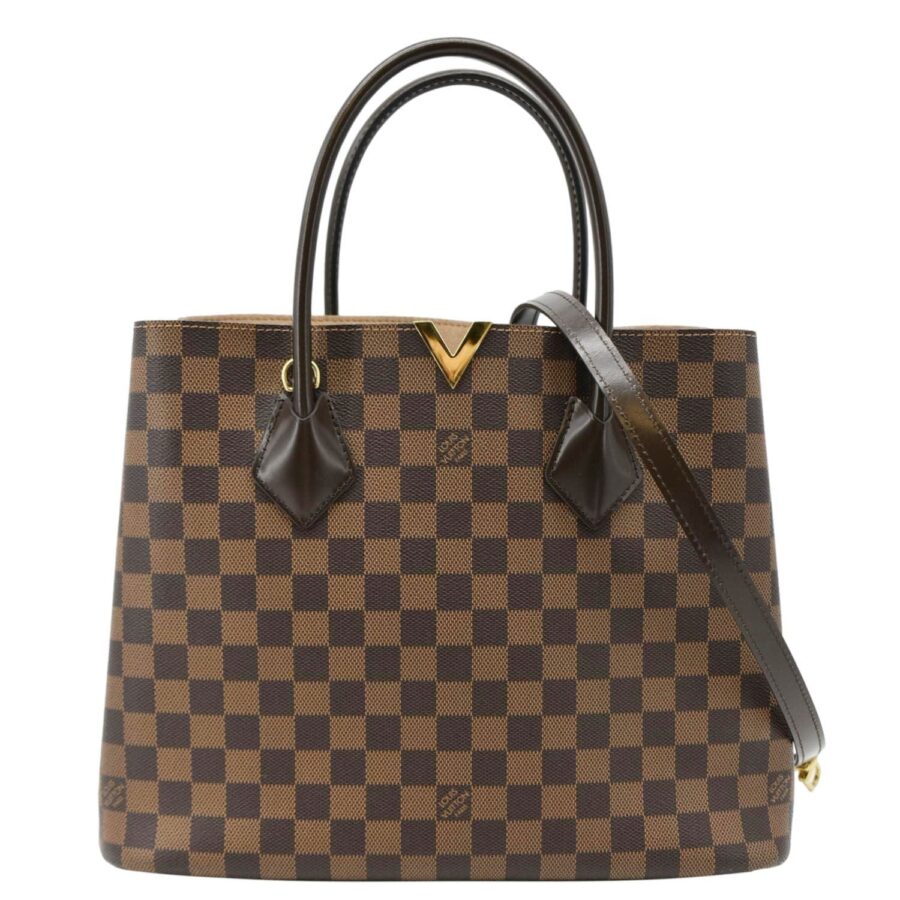 LOUIS VUITTON Kensington Damier Ebene Tote Bag Brown | Studio Nafay