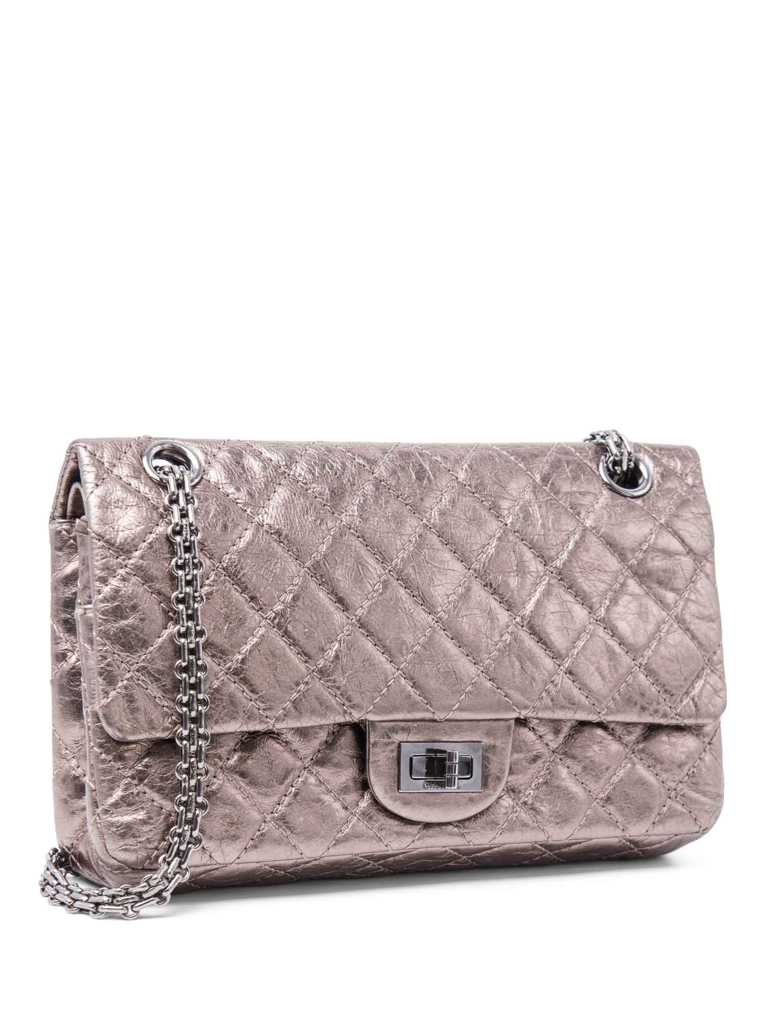 Chanel. Leather Reissue Medium Double Flap Bag Taupe