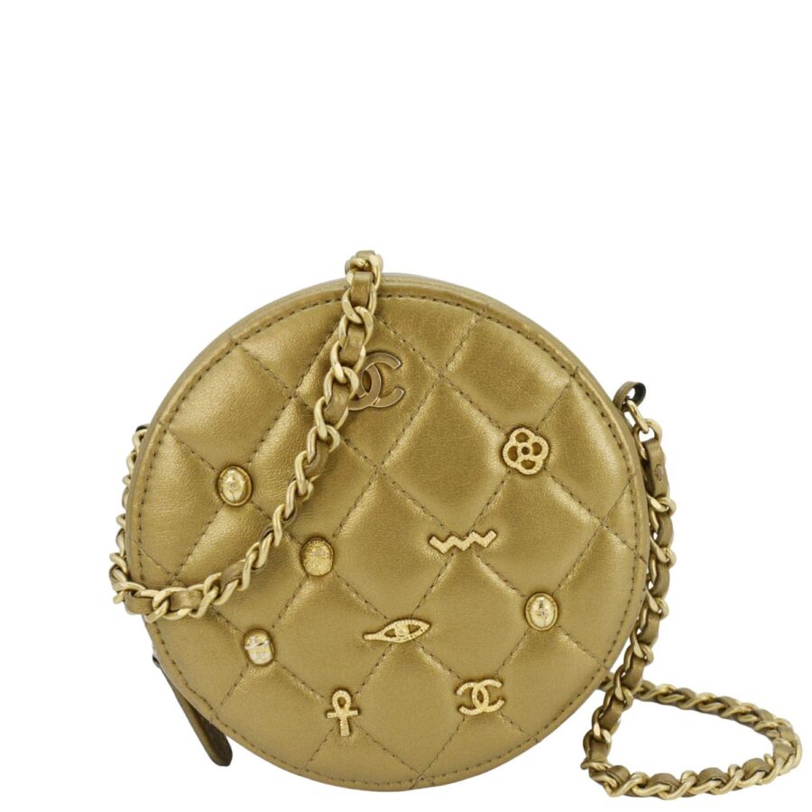 Chanel Lambskin Gold Crossbody Bag | Studio Nafay