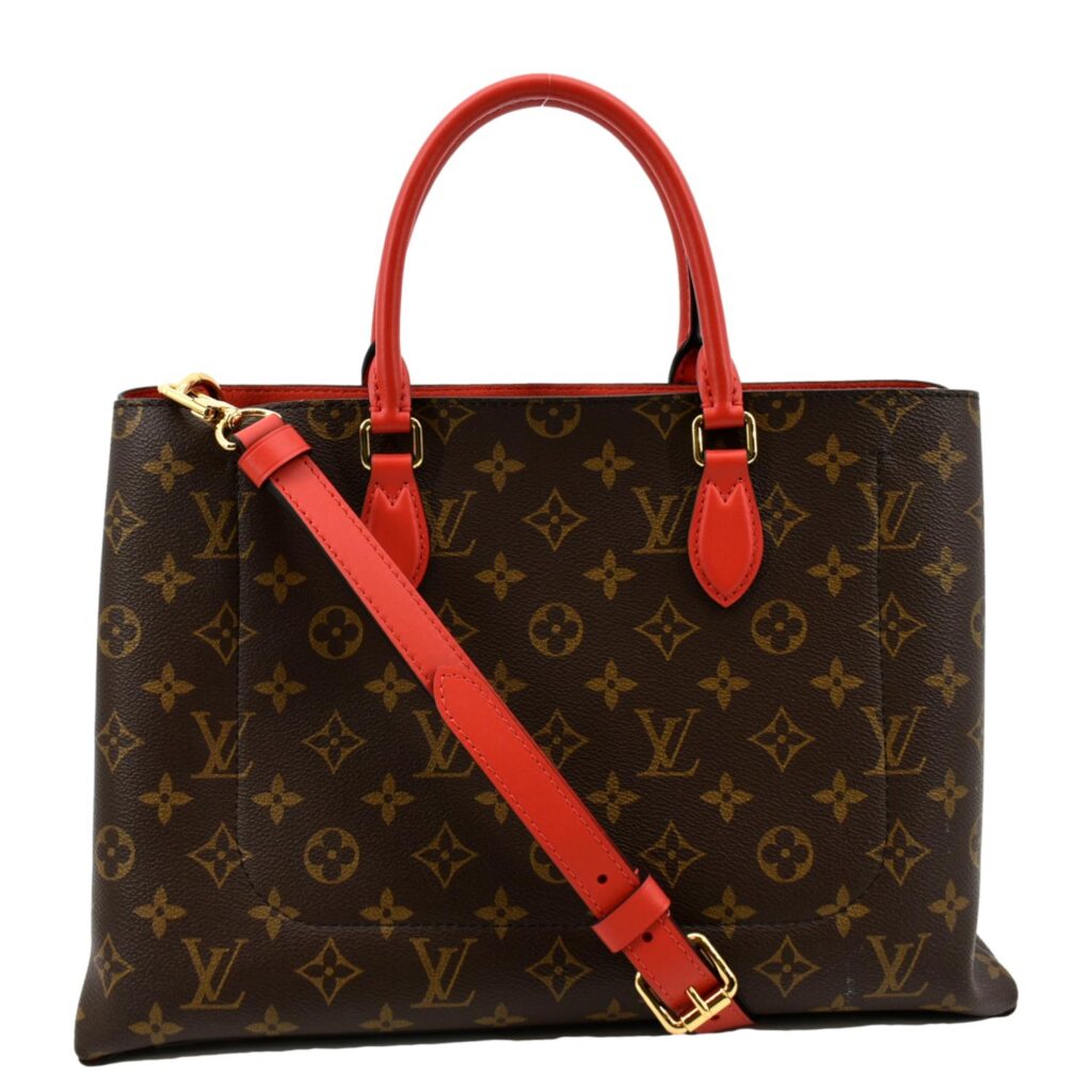 LOUIS VUITTON Flower Monogram Canvas Tote Shoulder Bag Cerise - Product Image 2
