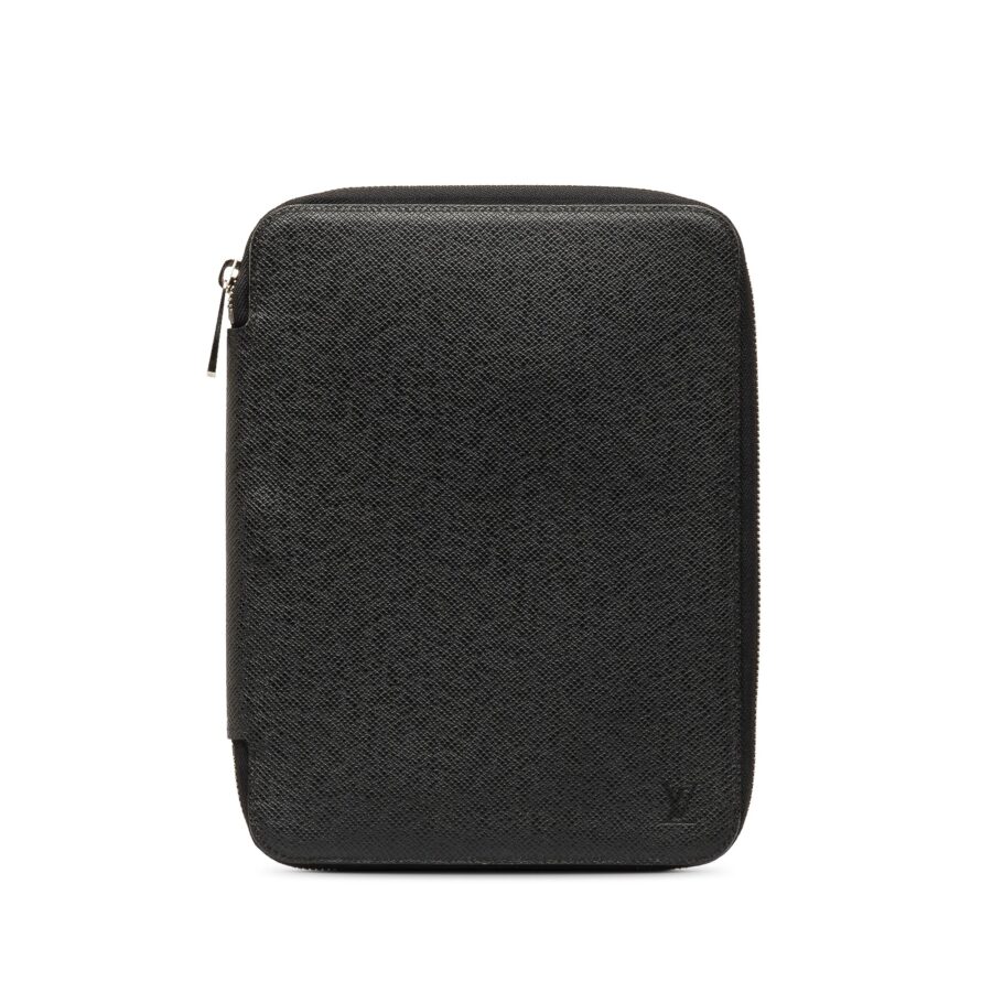 Black Louis Vuitton Taiga Document Case Clutch Bag | Studio Nafay