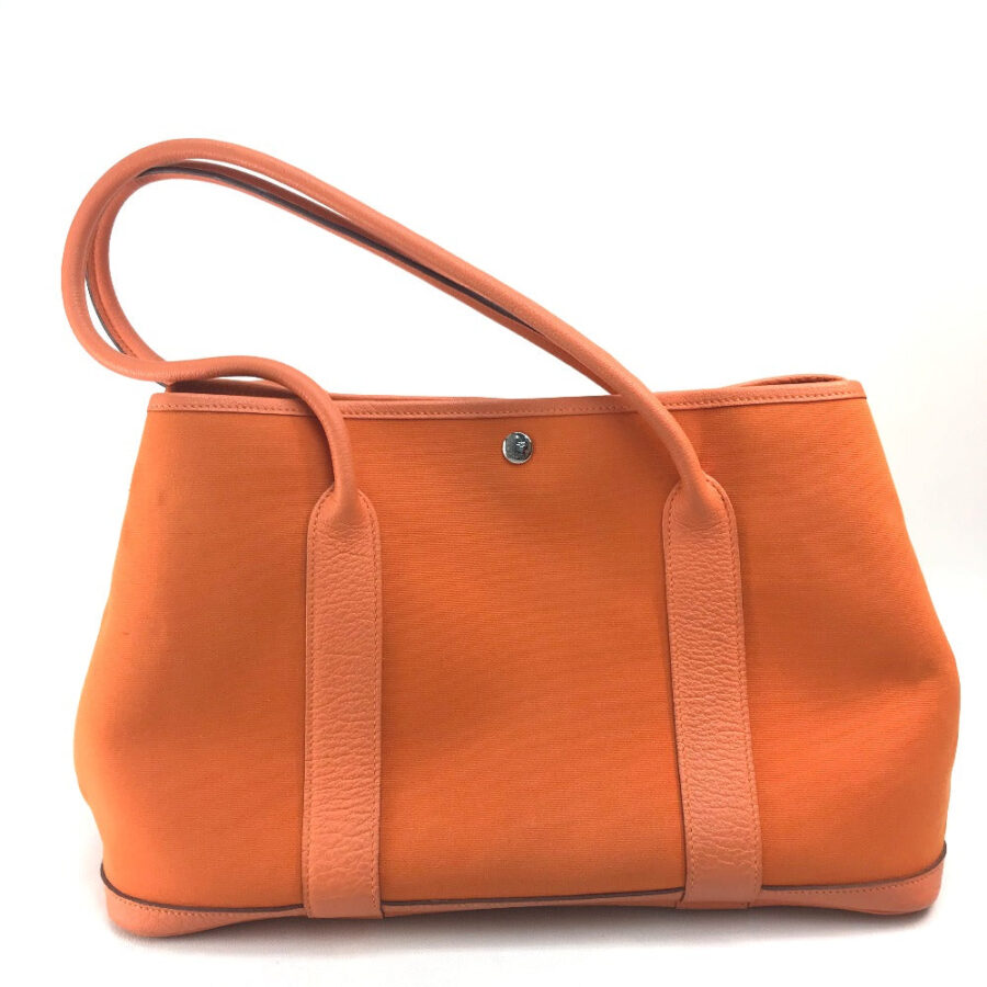 HERMES Tote Bag Towar Office / Leather Orange Garden party PM Women | Studio Nafay