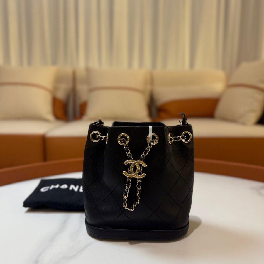 Chanel Bucket Black Elegant Handbag | Studio Nafay