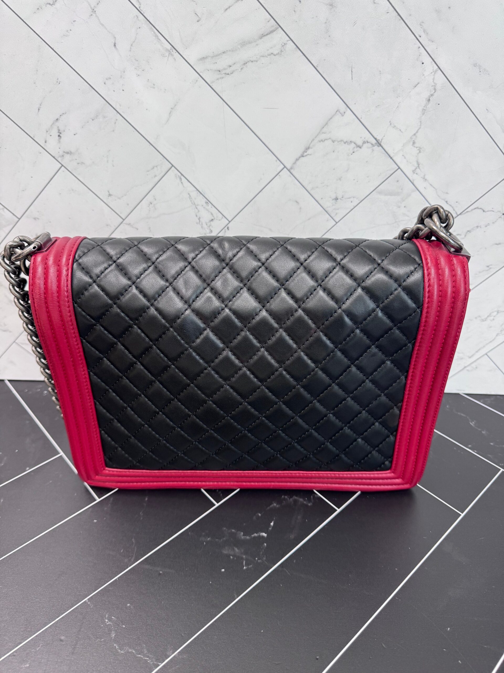 Chanel Boy Large Leather Lambskin Black Handbag