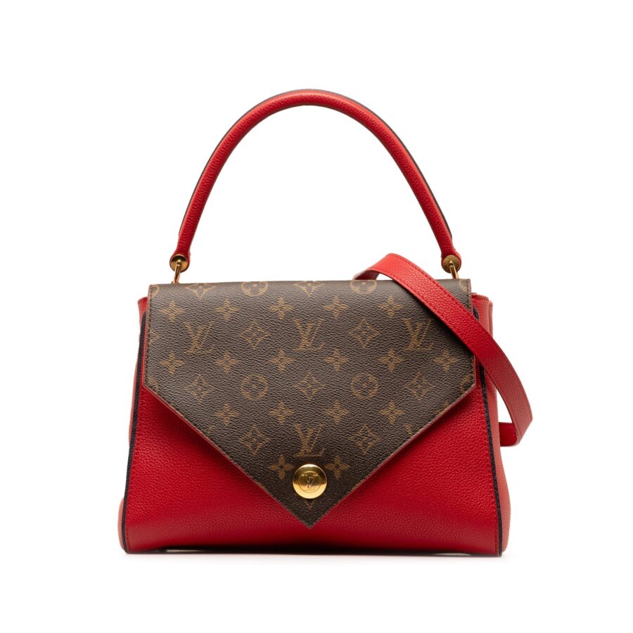 Red Louis Vuitton Monogram Double V Satchel | Studio Nafay