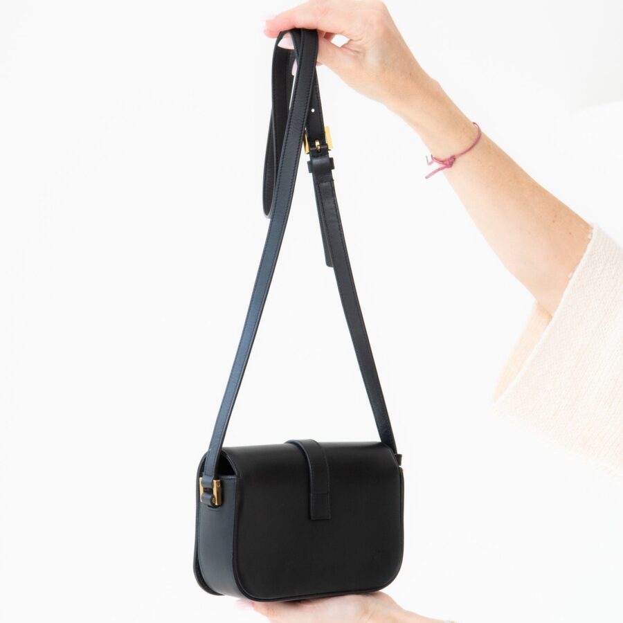 Saint Laurent Black Leather Sac Université Crossbody Bag | Studio Nafay