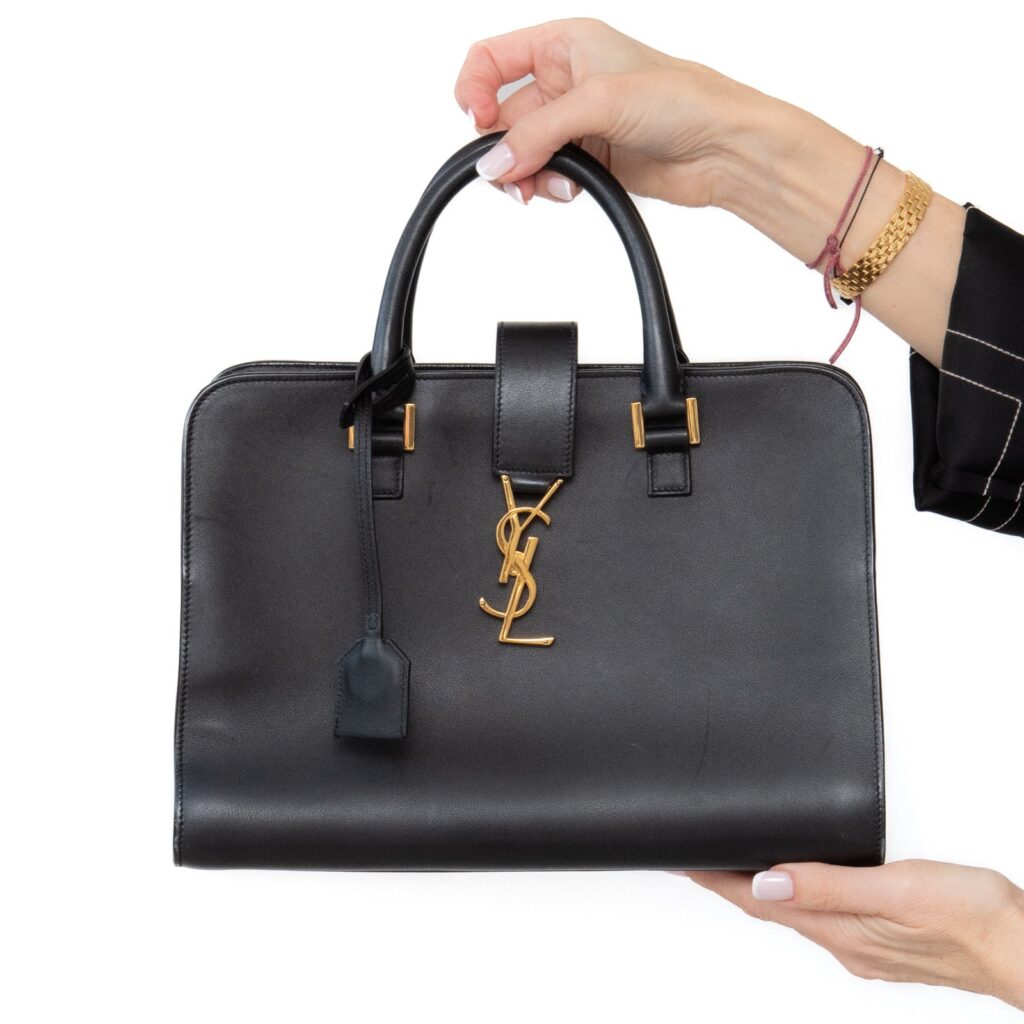 Saint Laurent Cabas Black Calfskin Leather Bag - Product Image 2