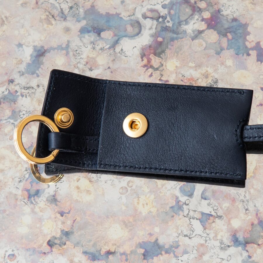 Saint Laurent Navy Chyc Leather Tote Bag | Studio Nafay