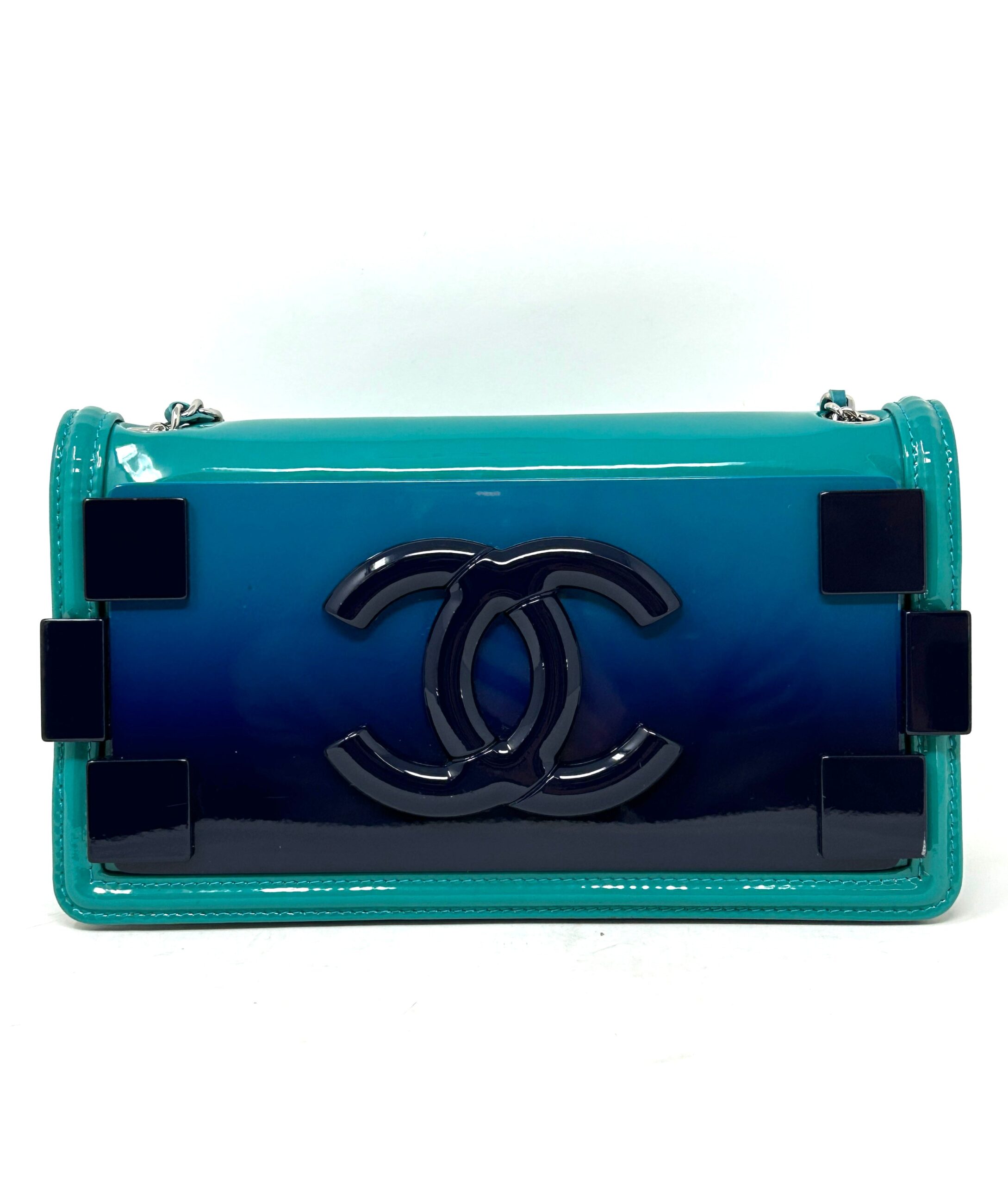 Chanel Lego Boy Brick Turquoise Crossbody Flap Bag - Product Image 2