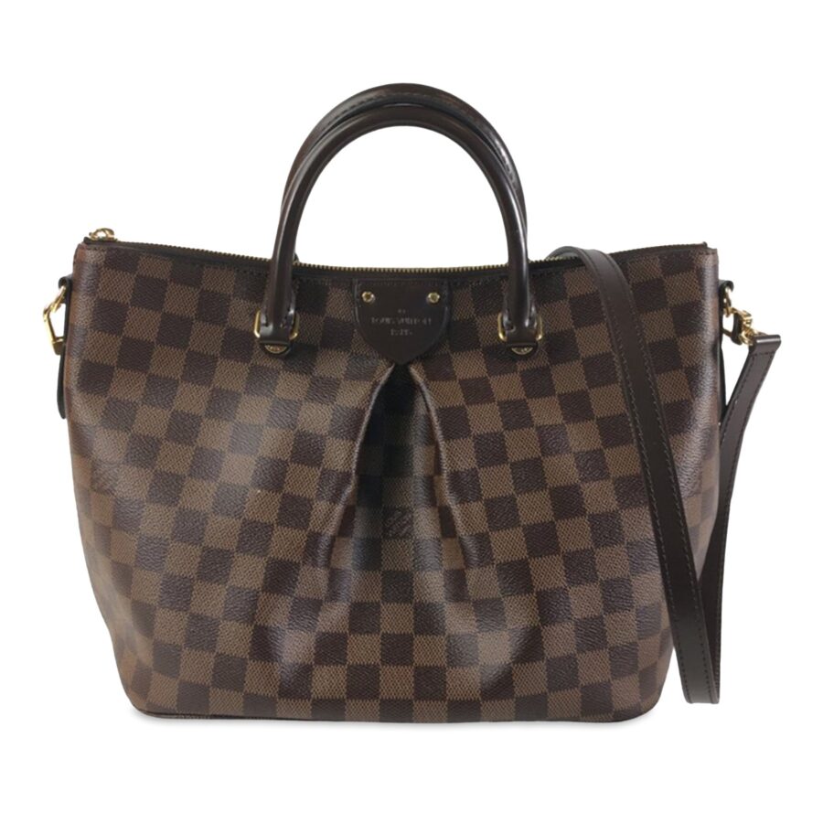 Brown Louis Vuitton Damier Ebene Siena MM Satchel | Studio Nafay