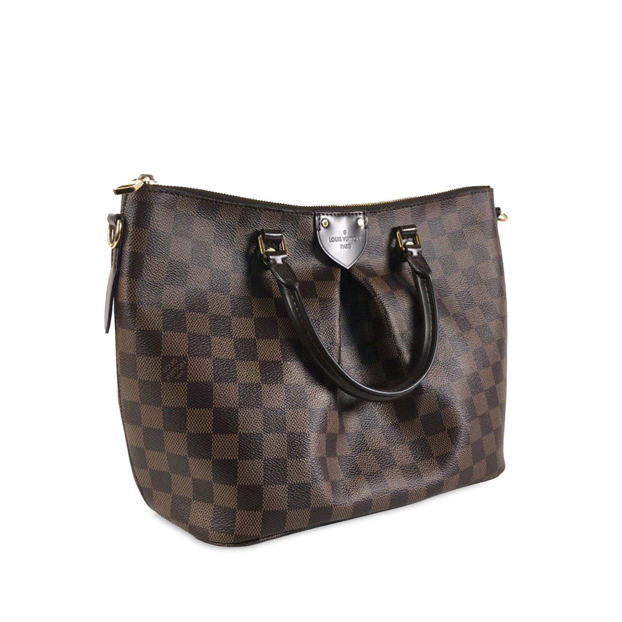 Brown Louis Vuitton Damier Ebene Siena MM Satchel