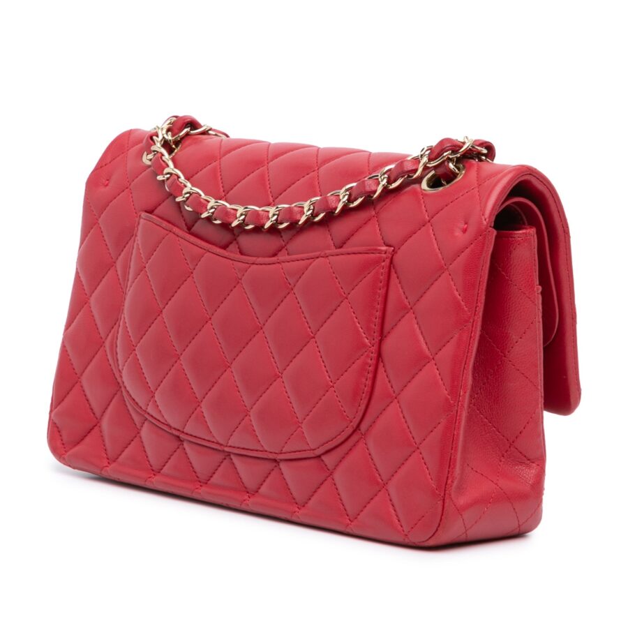 Pink Chanel Medium Classic Lambskin Double Flap Shoulder Bag | Studio Nafay